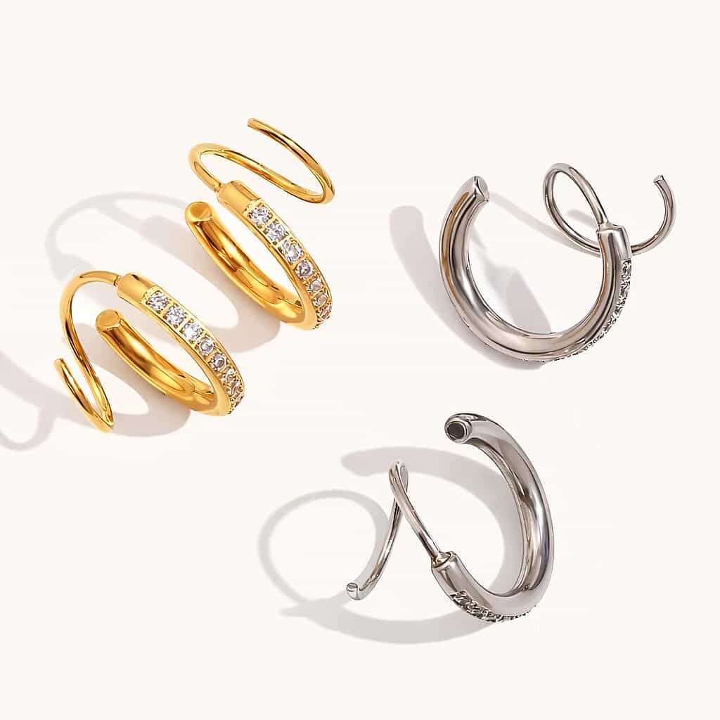 Esme Double Hoops