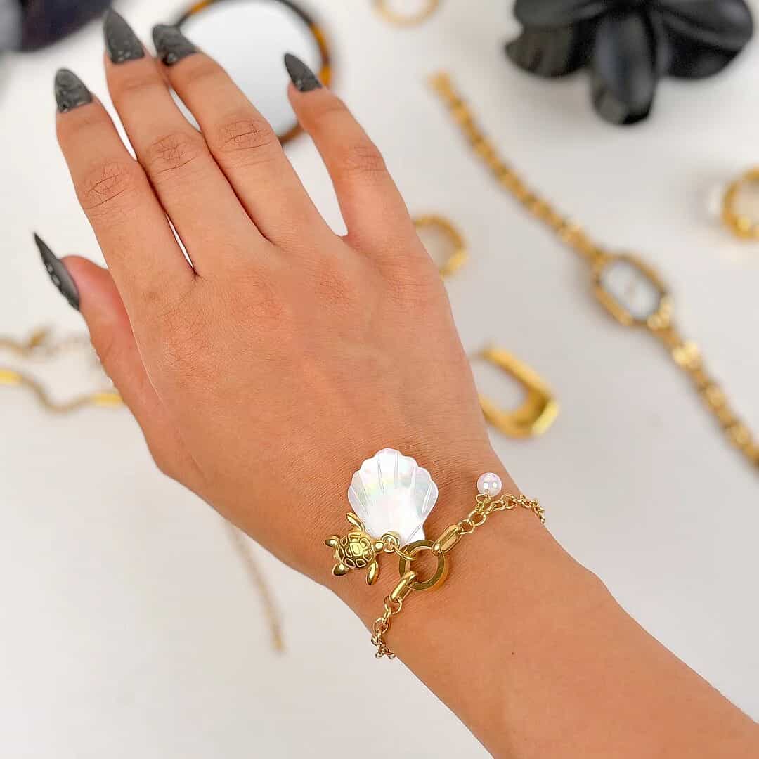 Sea Shell Turtle Bracelet