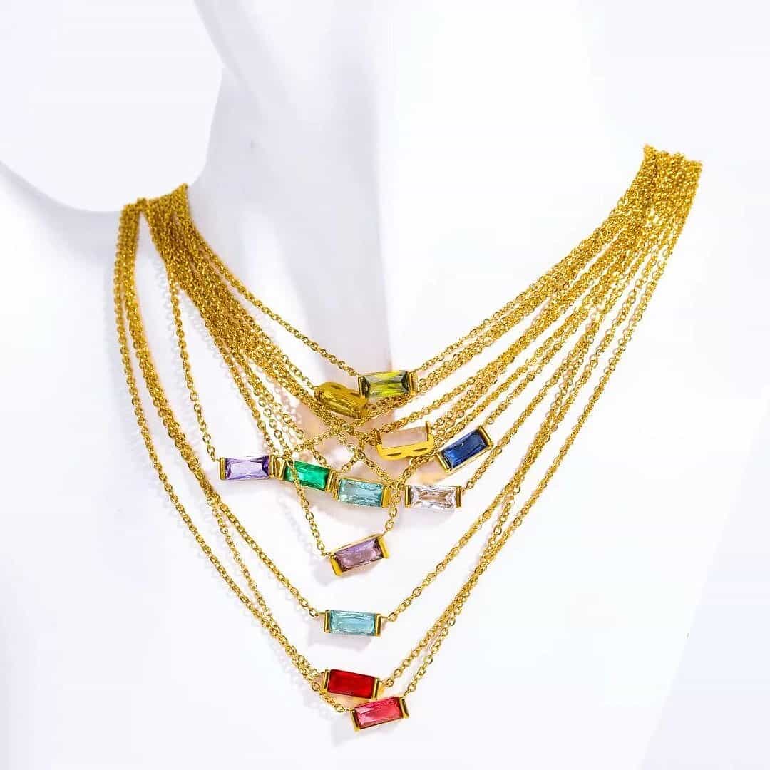 Birth Month Stone Necklace