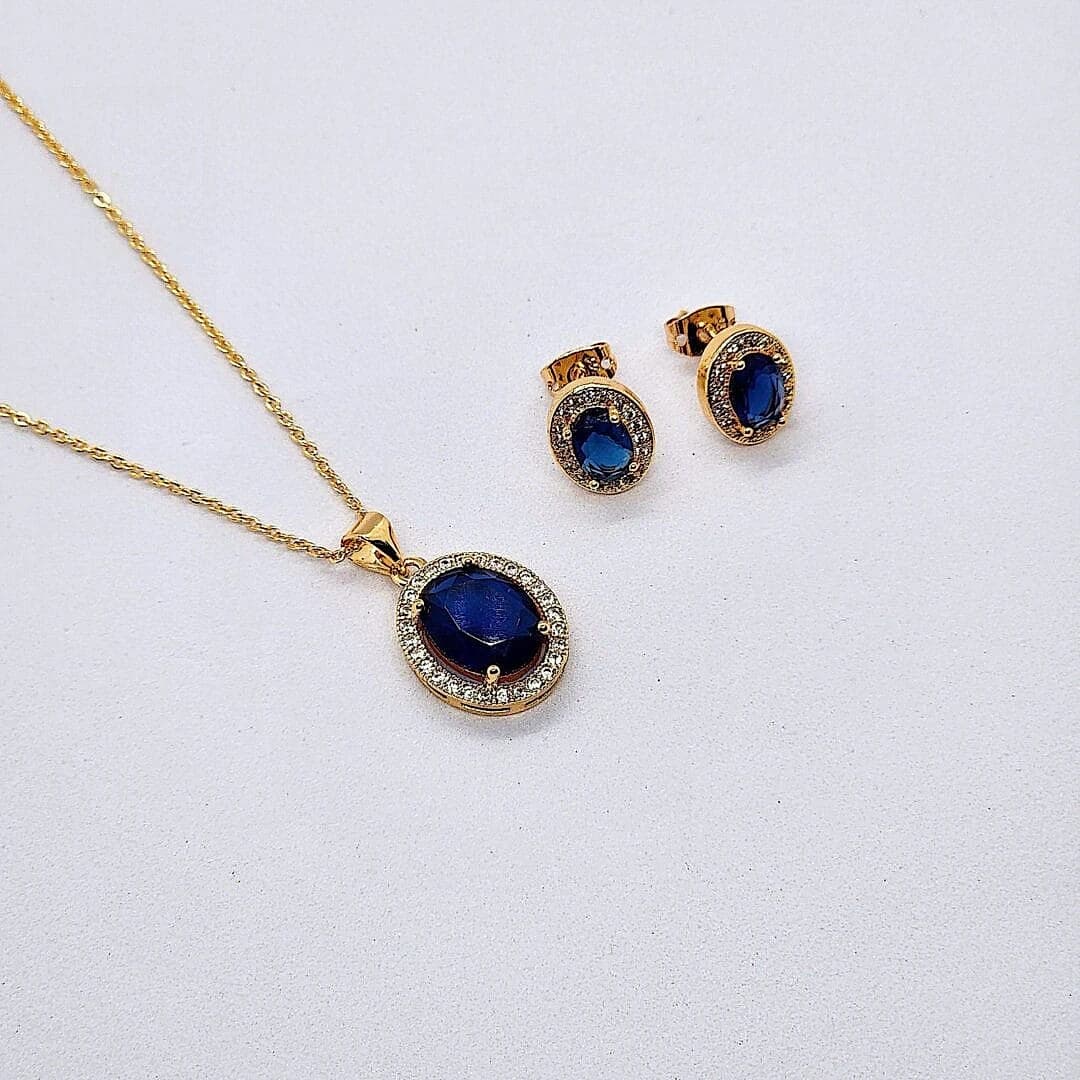 Sapphire Oval Stone Set