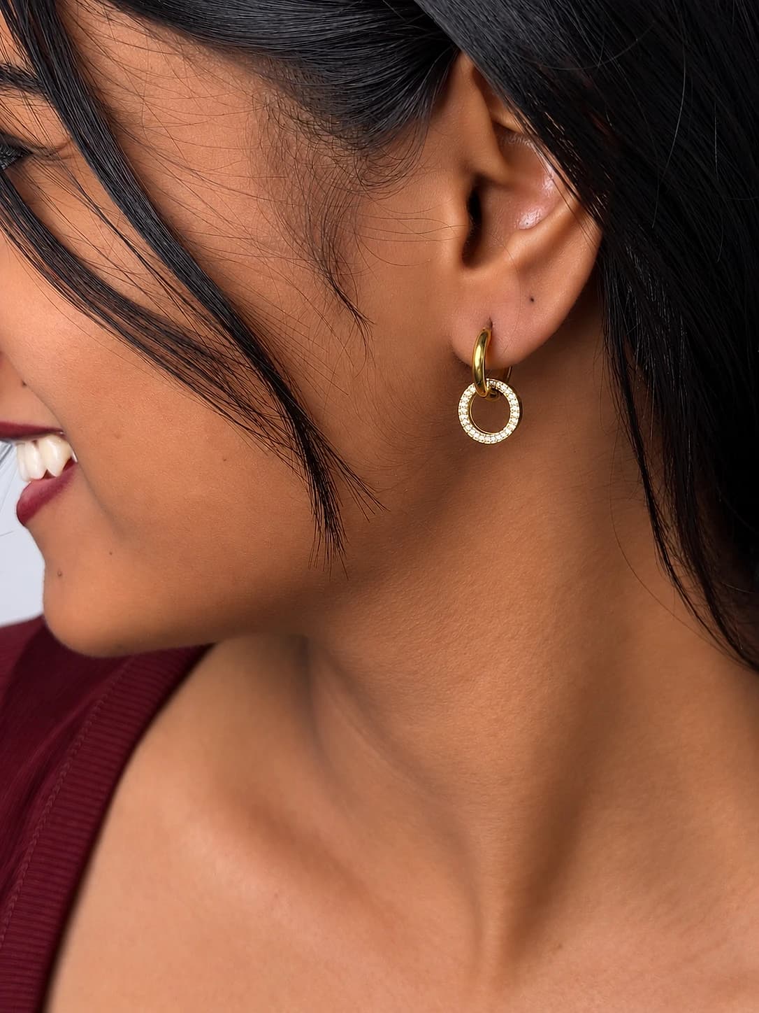 Interlock Halo Earrings – thumbnail 2
