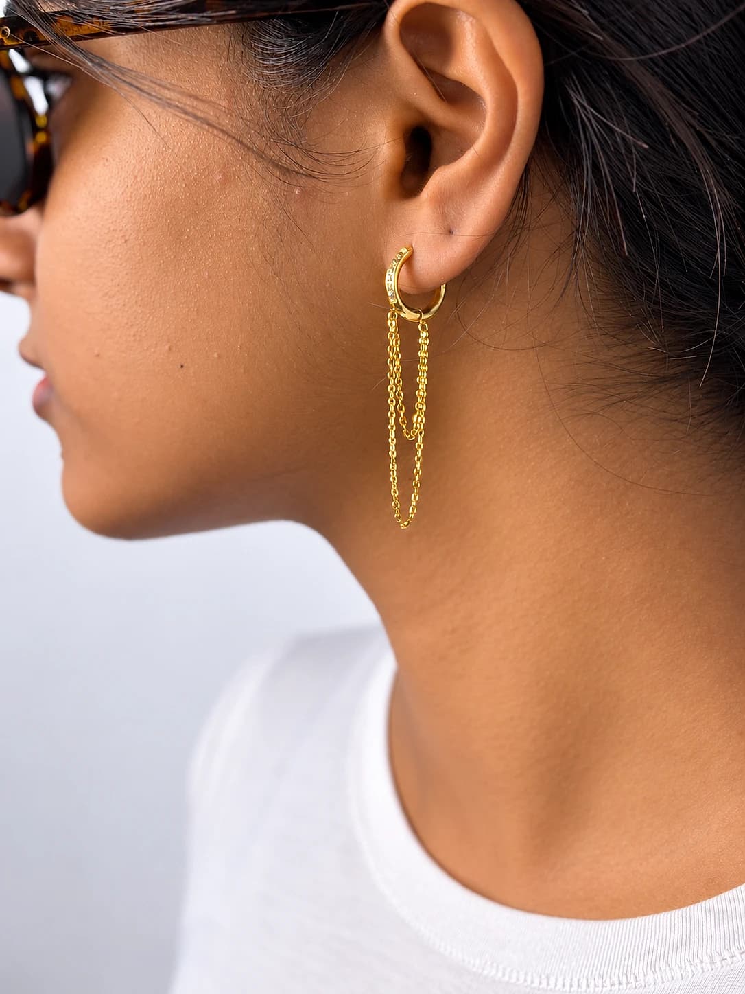 Eden Drop Hoops – thumbnail 2