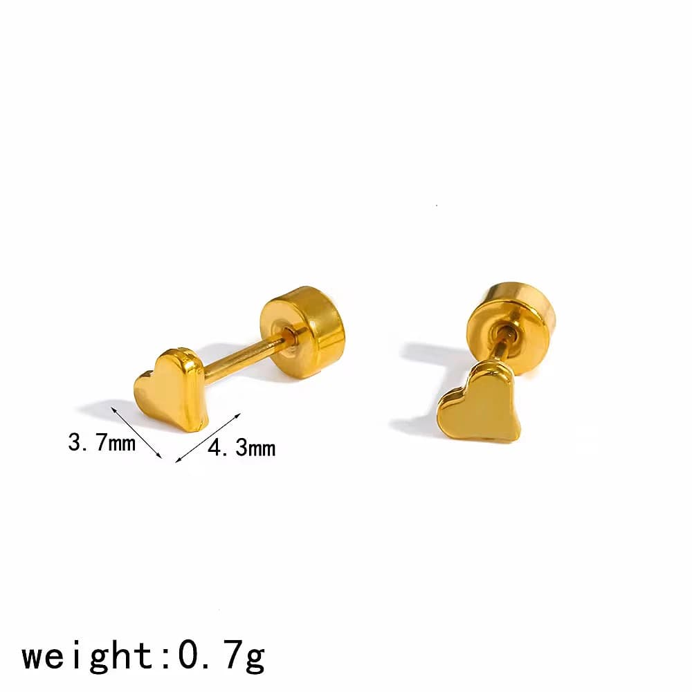 Tiny Heart Studs – thumbnail 3
