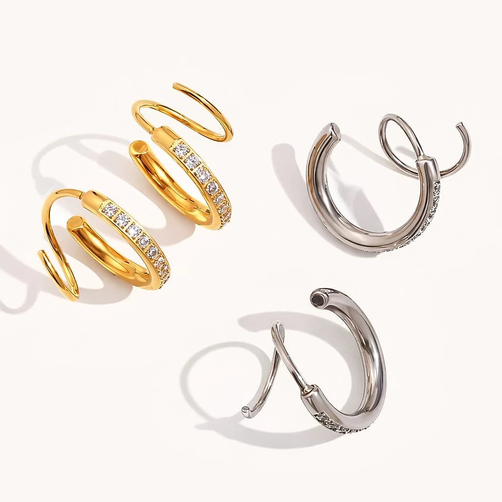 Esme Double Hoops