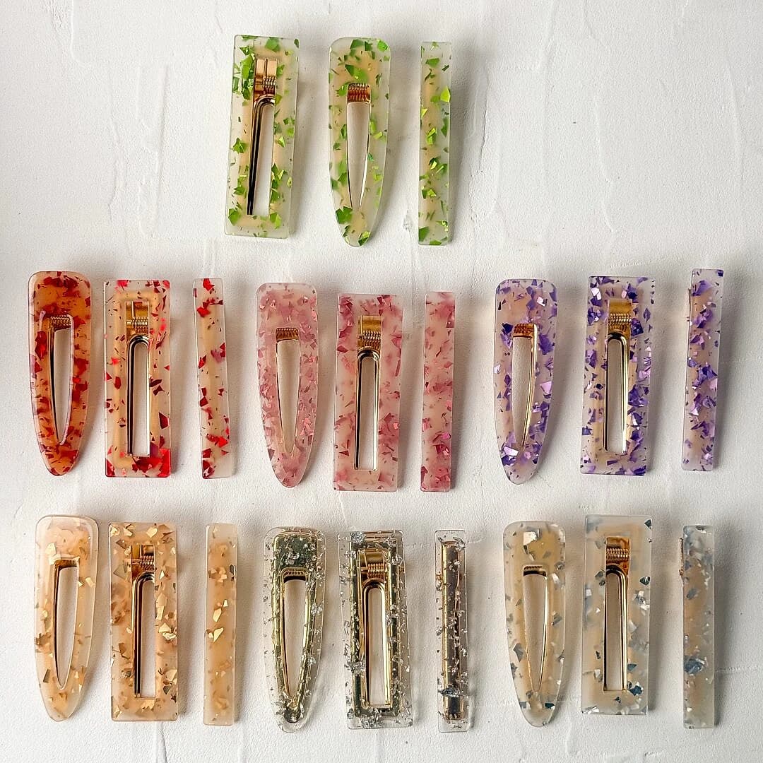 Flake Glitter Hair Pin | 3 PCs Set