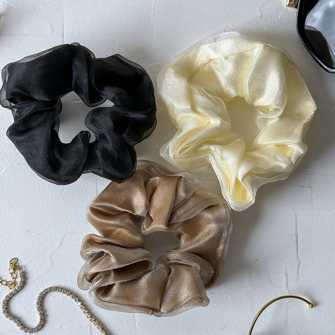 Sheer Chiffon Scrunchie