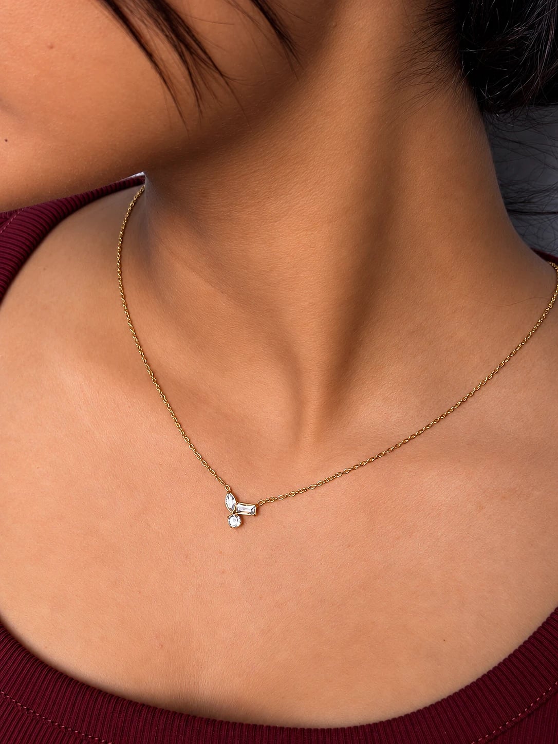 Mosaic Drop Necklace – image 2
