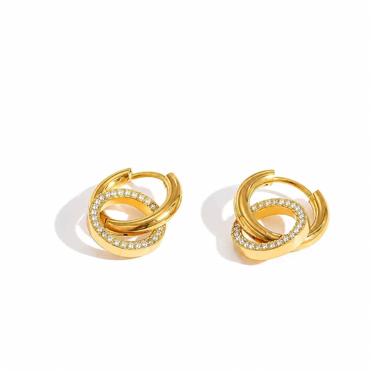Interlock Halo Earrings – image 1