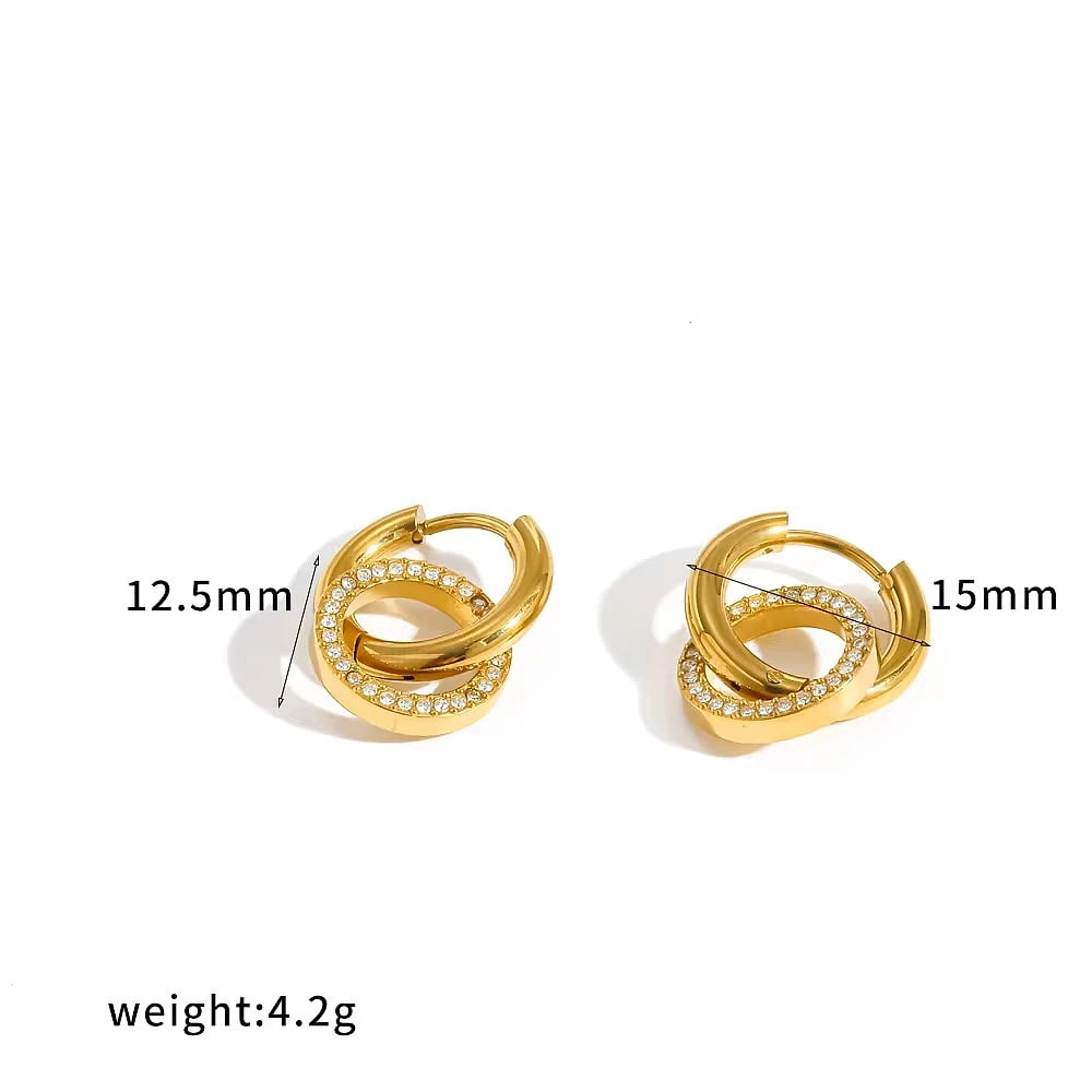 Interlock Halo Earrings – image 3