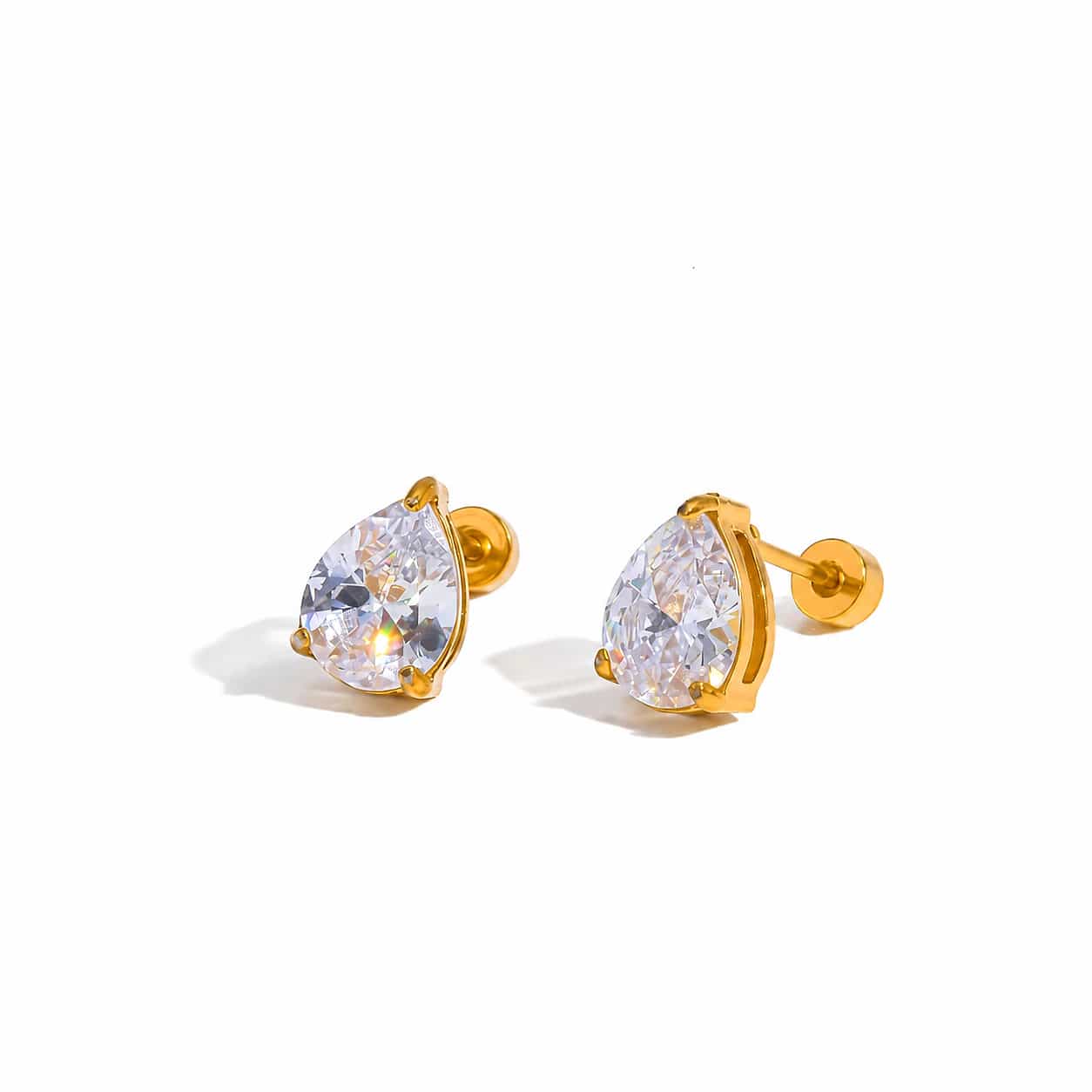 Teardrop Diamond Studs