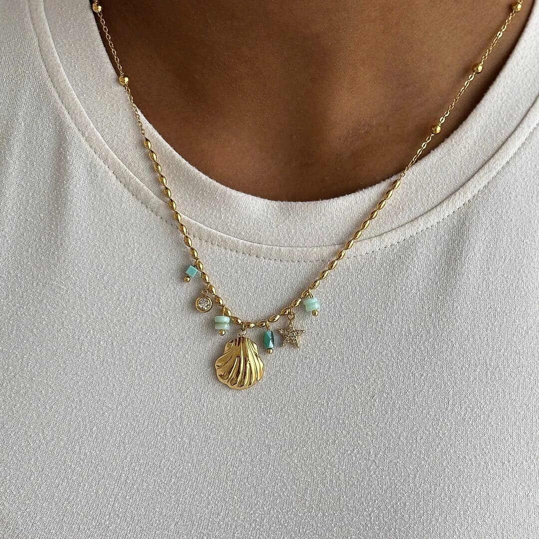 Blue Sea Charm Necklace