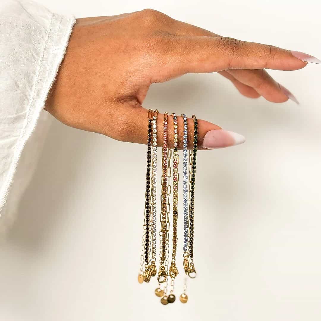 Gia Tennis Link Bracelet