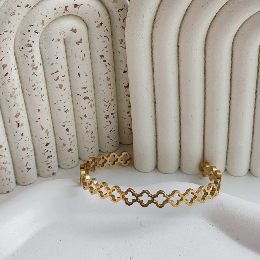 Clover Cuff Bangle - Image 2