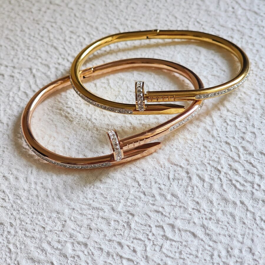 Stoned Nail Bangle - Image 5