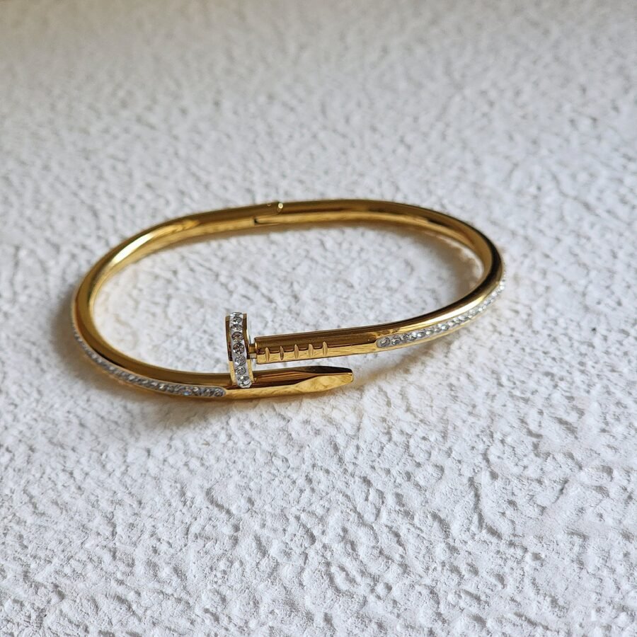 Stoned Nail Bangle - Image 3