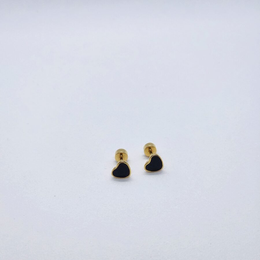 Heart Enamel Studs