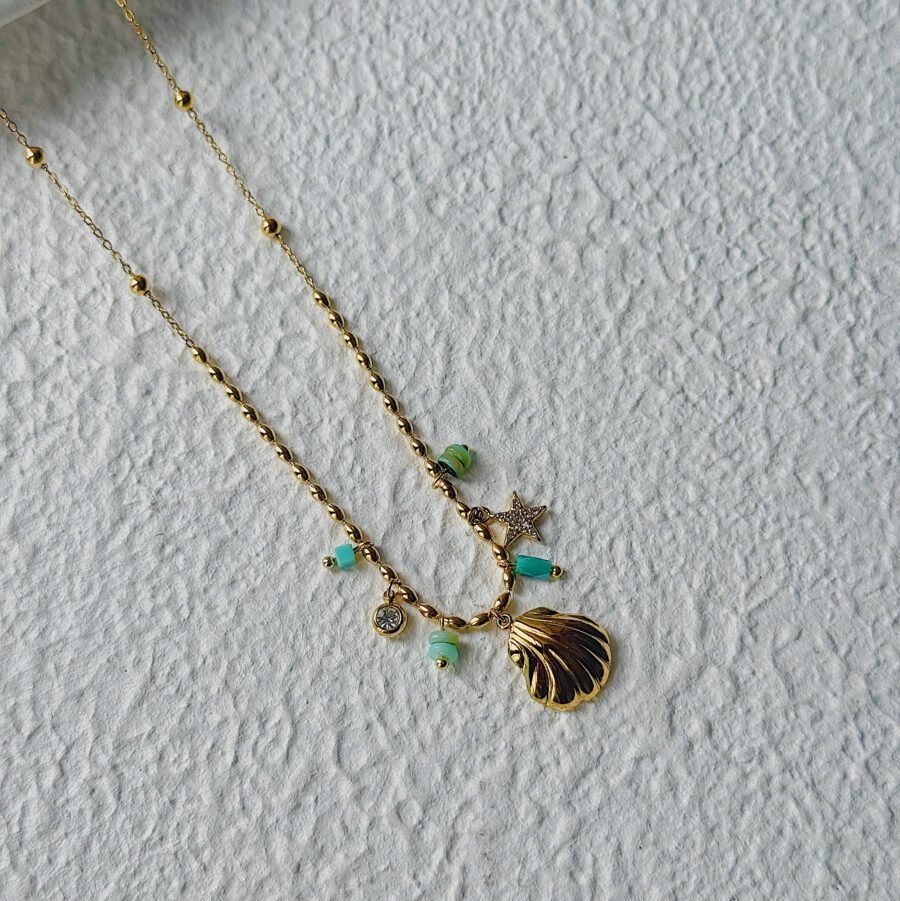 Blue Sea Charm Necklace