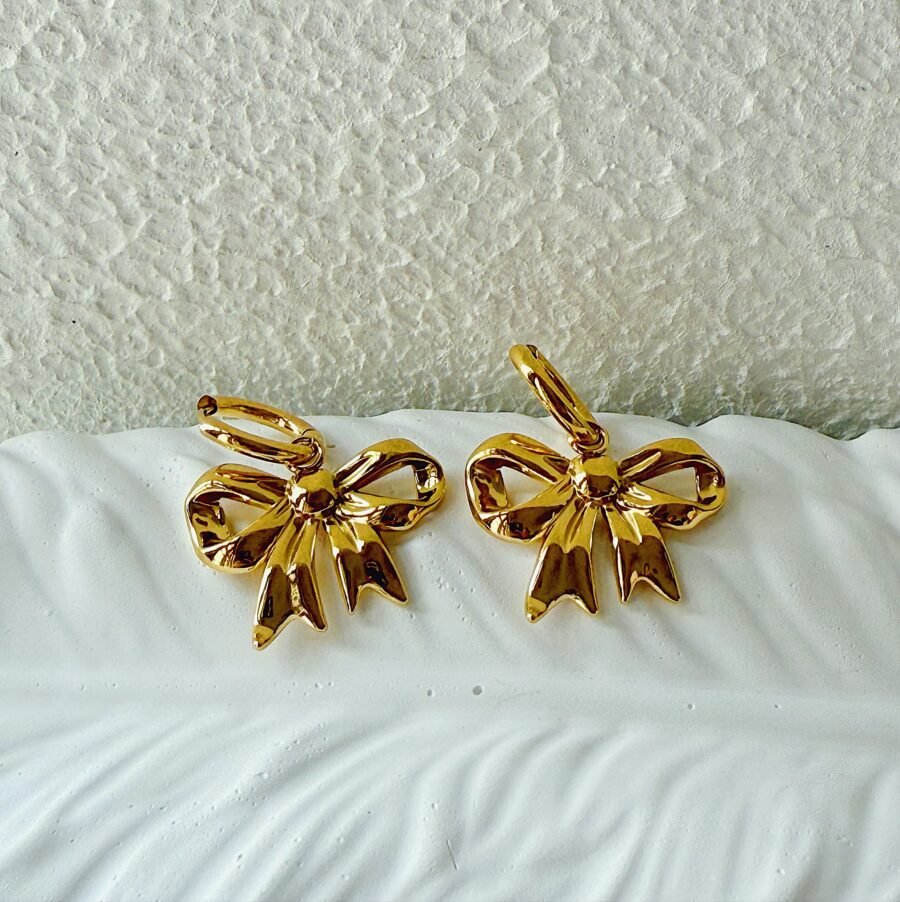 Bow Drop Earrings - Image 3