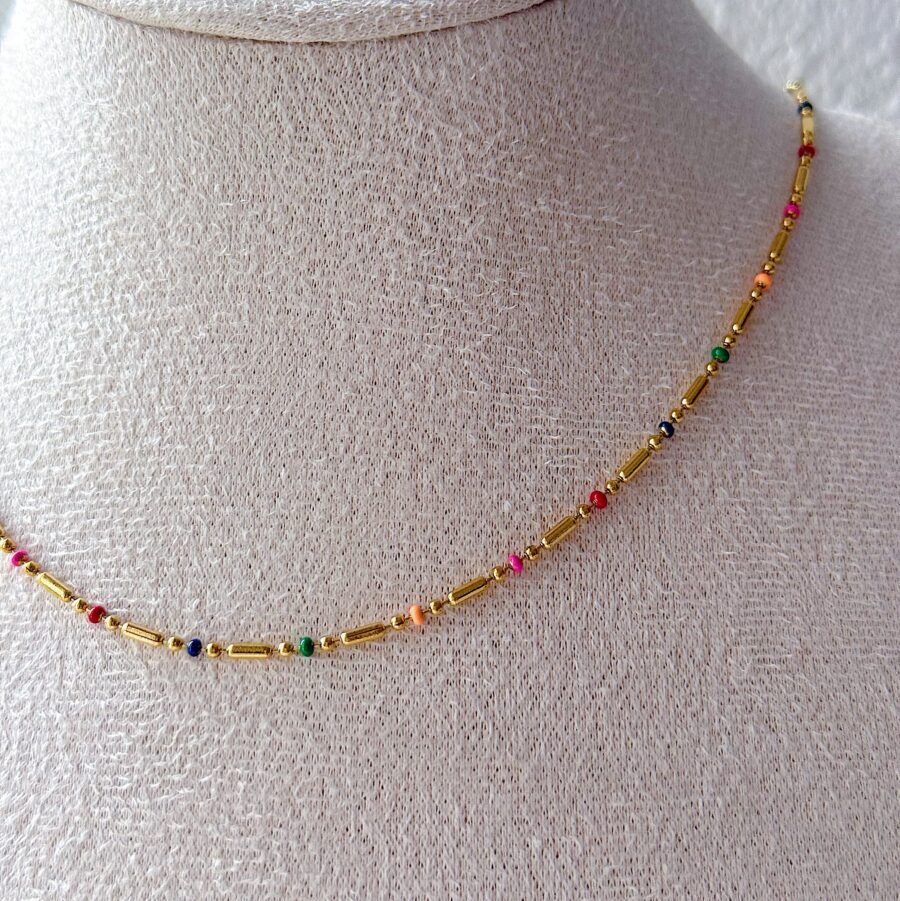 Carol Enamel Bead Chain - Image 2