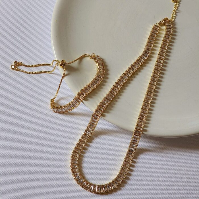 Baguette Tennis Necklace - Image 2