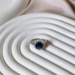 Diana Blue Stone Ring - Silver