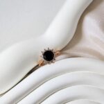Diana Black Stone Ring - Gold - Image 2