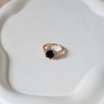 Diana Black Stone Ring - Gold - Image 6