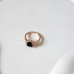 Diana Black Stone Ring - Gold - Image 5