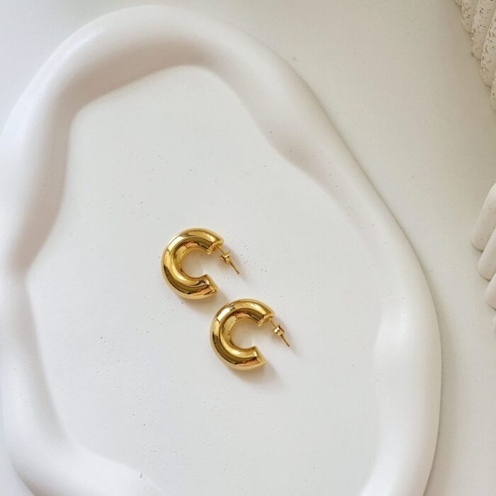 Chanel Half Hoop Studs - Image 1