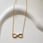 Flat Infinity Necklace - Gold - Image 2