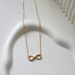 Flat Infinity Necklace - Gold - Image 4