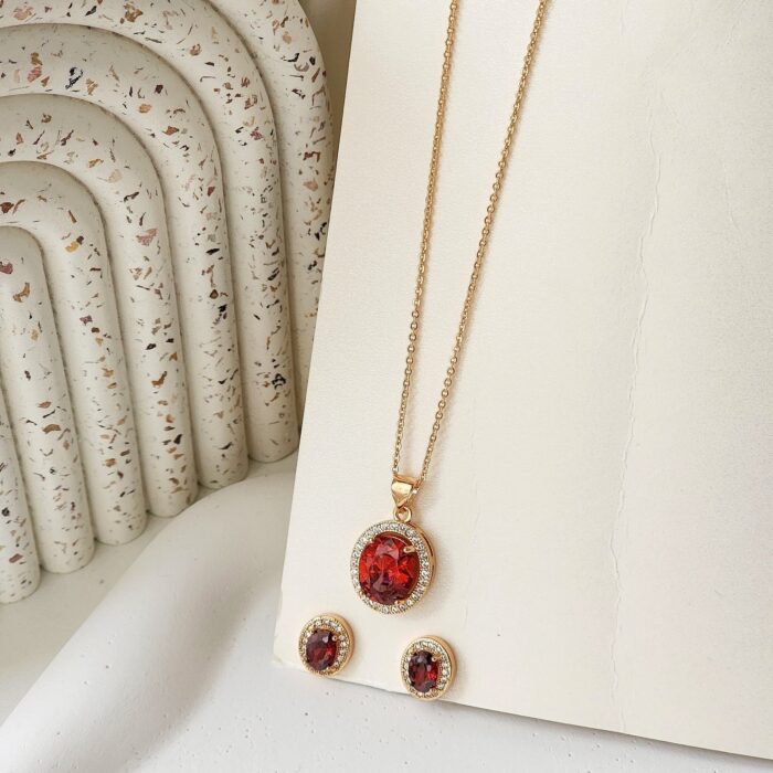 Ruby Oval Stone Set - Image 3