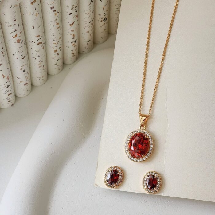 Ruby Oval Stone Set - Image 2