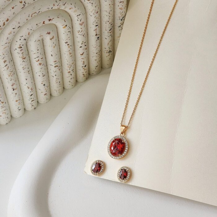 Ruby Oval Stone Set - Image 1