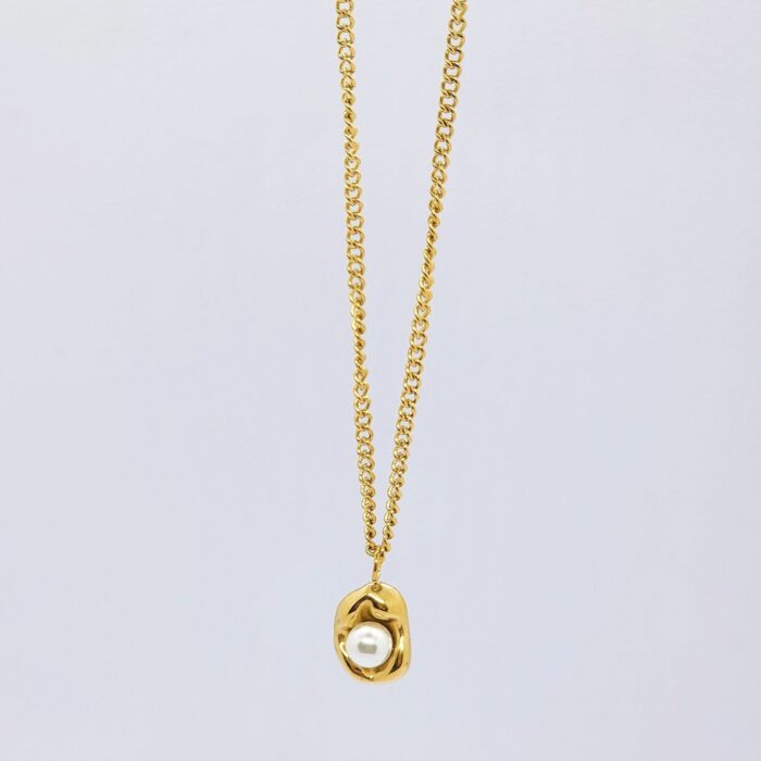 Pearl Necklace & Earrings - Image 1