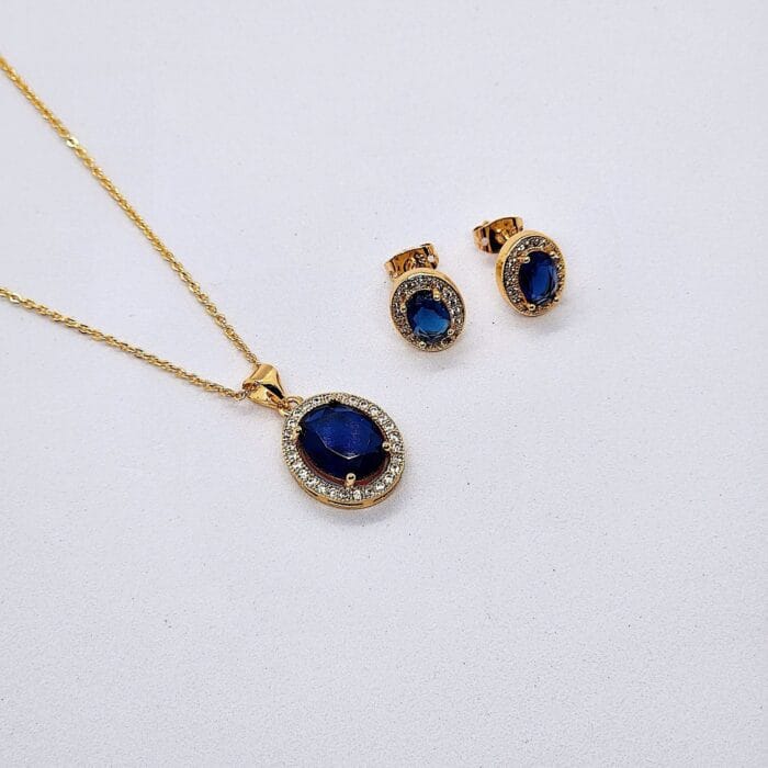 Sapphire Oval Stone Set - Image 1