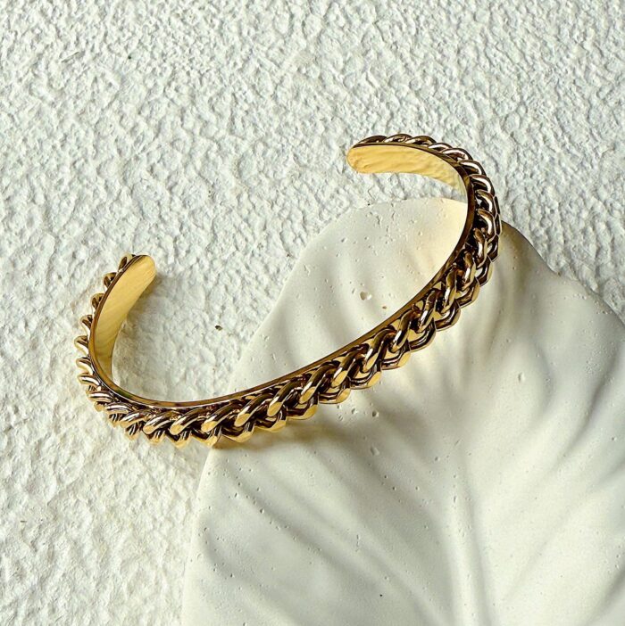 Cuban Cuff Bangle - Image 2