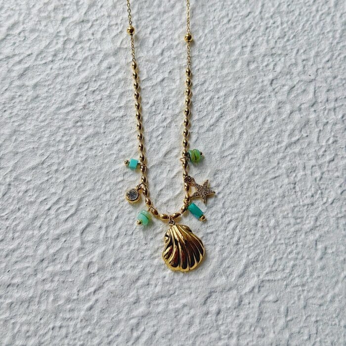 Blue Sea Charm Necklace - Image 2