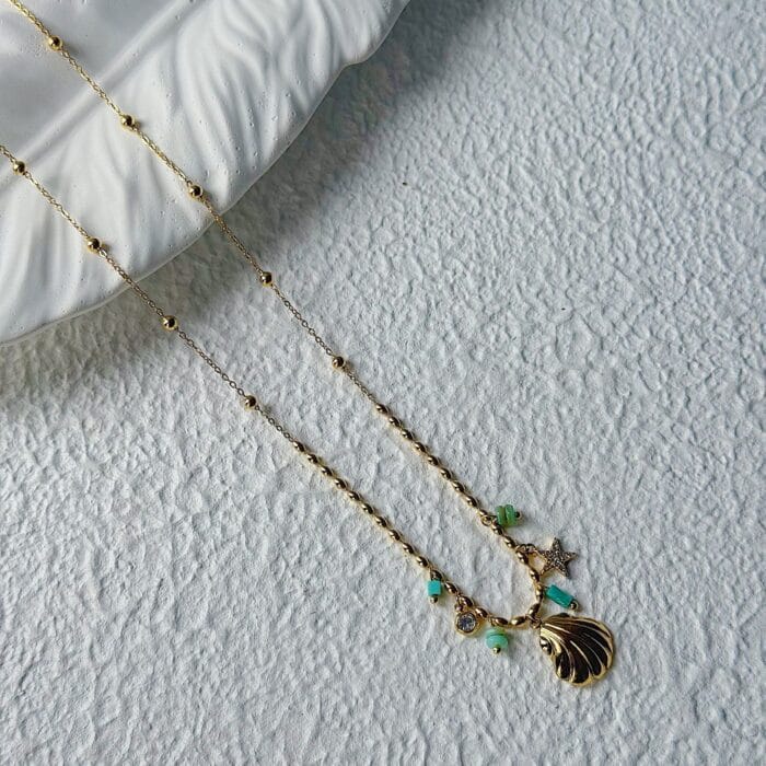 Blue Sea Charm Necklace - Image 3