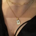 Mother of Pearl Initial Necklace - Image 6