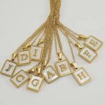 Mother of Pearl Initial Necklace - Image 4
