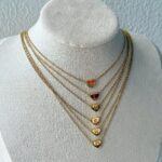 Small Heart Initial Necklace - Image 3