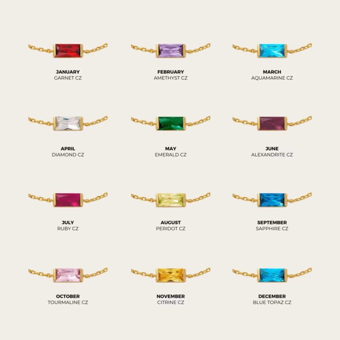 Birth Month Stone Necklace - Image 2