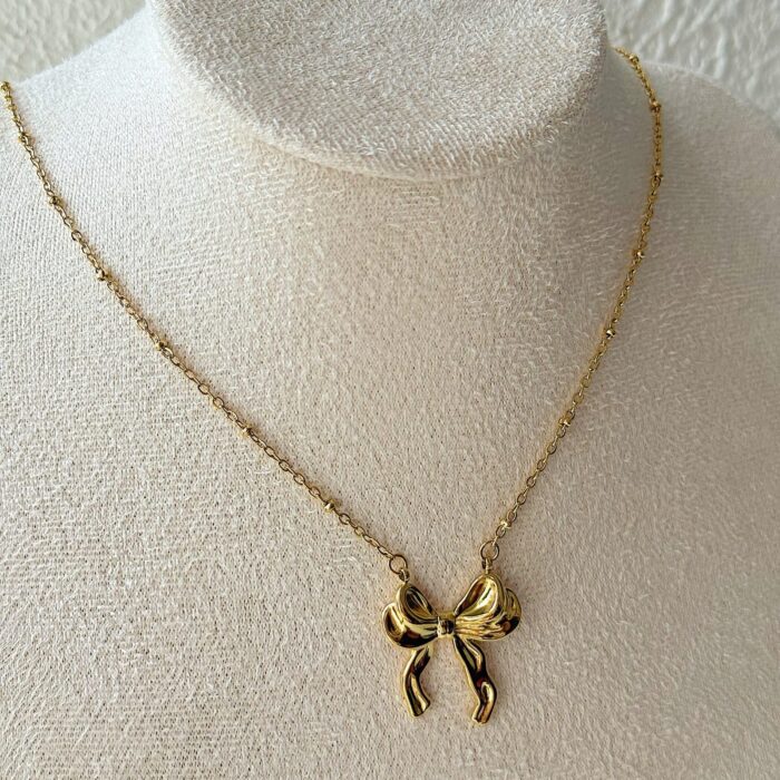 Evana Bow Necklace - Image 1