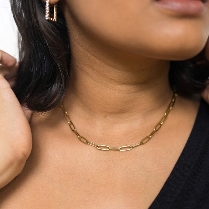 Gold Link Chain Necklace - Image 2