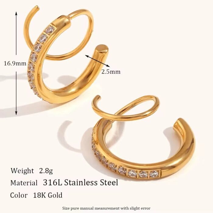 Esme Double Hoops - Image 3