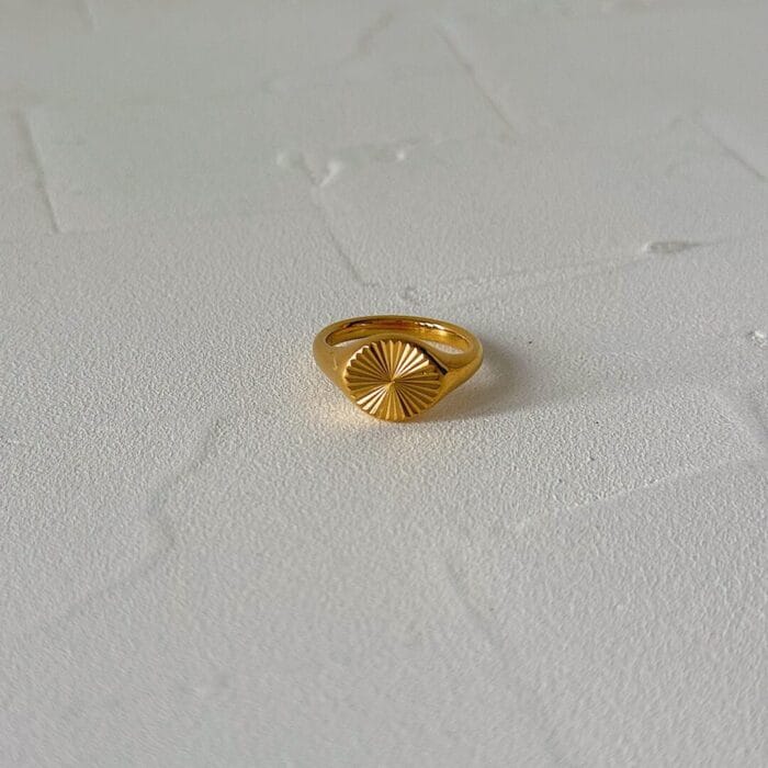 Sun Burst Signet Ring - Image 1