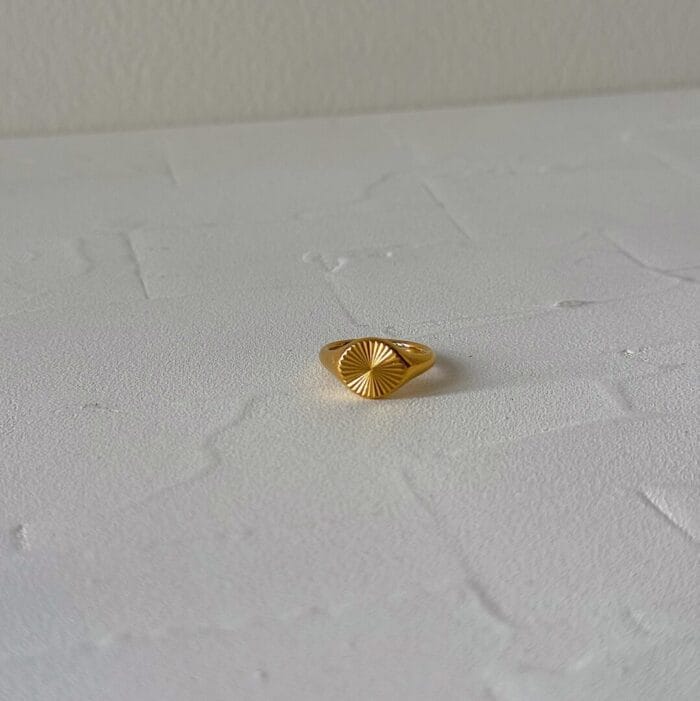 Sun Burst Signet Ring - Image 3