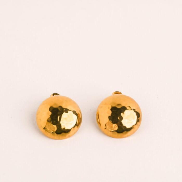 Hammered Sphere Statement Earrings - Image 3