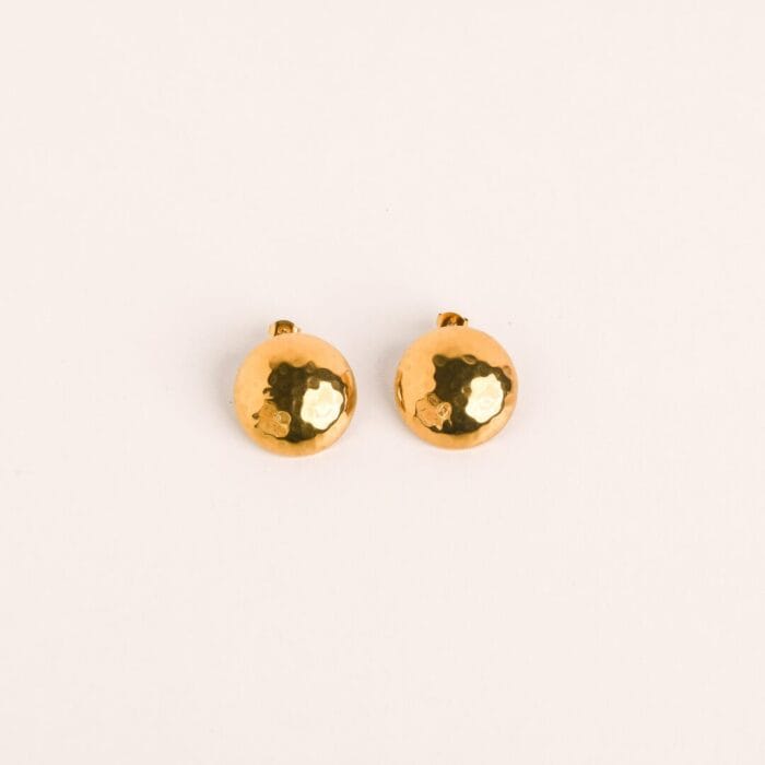 Hammered Sphere Statement Earrings - Image 1